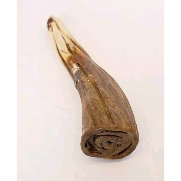 Vintage Artisan Pottery Ewer Jug w/ Stopper Oak Leaves Acorn Twig Fall Signed - Picture 11 of 14